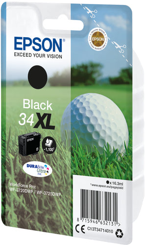Epson Golf ball Singlepack Black 34XL DURABrite Ultra Ink Epson Golf ball Singlepack Black 34XL DURABrite Ultra Ink